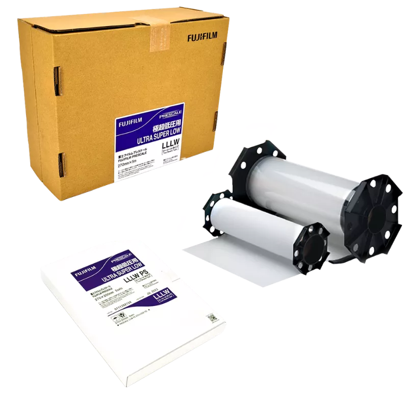 Film indicateur Fujifilm Prescale LLLW pour la cartographie des pressions ultra-basses comprises entre 0,2 et 0,6 MPa