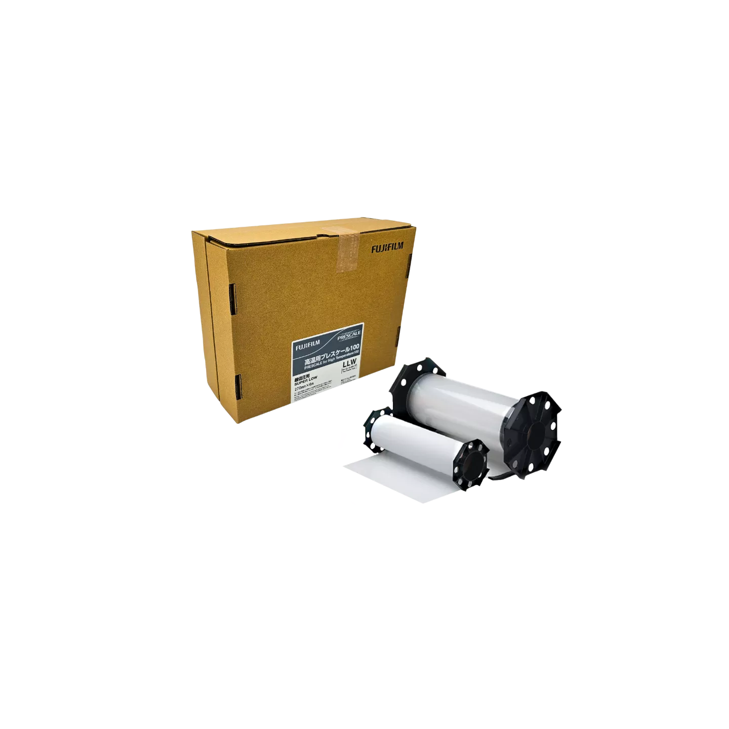 Film de pression Fujifilm Prescale LLW HT100, conçu pour les applications de thermoscellage et presses à chaud de 0,5 à 2,5 MPa