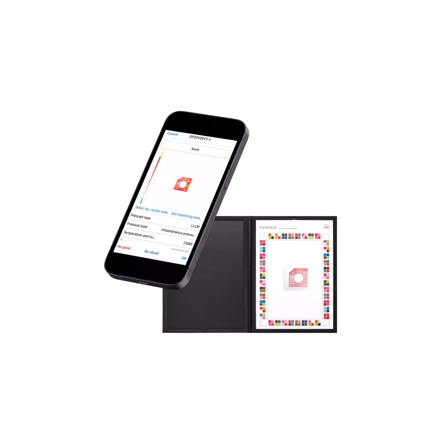 Application Fujifilm Prescale Mobile pour l'analyse instantanée et la quantification des pressions sur le terrain