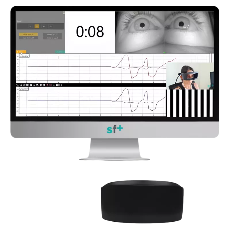 PhysioSensing Balance Eye, casque de vidéo-oculographie (VNG/VOG), caméras IR, masque magnétique,  pour diagnostic vestibulaire