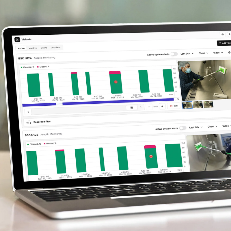 Linque VisionAI pour la surveillance vidéo intelligente des procédés et zones aseptiques