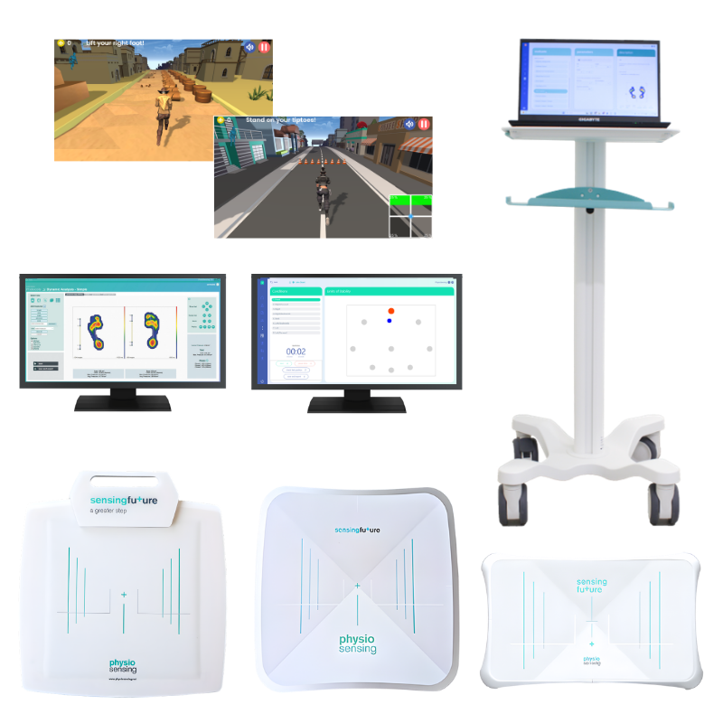 Plateformes de podologie et posturologie PhysioSensing de Sensing Future pour examen et rééducation de la posture et l'équilibre